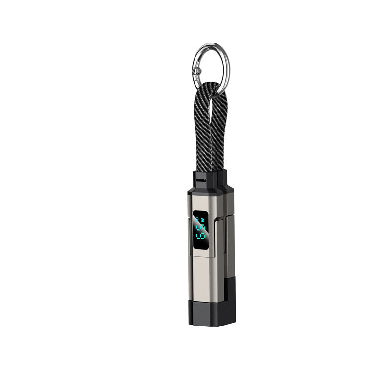 🎁💥LAST DAY SPECIAL PRICE!-￡7.99!!🔌4-in-1 Charging Cable with Digital Display & Keychain – Fast-Charging, Kink-Resistant & Compact