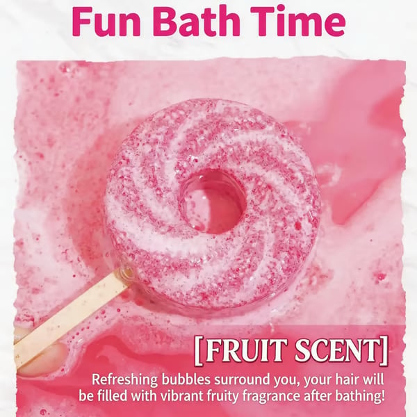 🔥Summer Hot Sale - ONLY £6.99!!⚡50K+ SOLD!🍭🛁Reusable Cute Lollipop Bath Bomb🧼Colorful Bubble Bath Ball for Fun Bath Time🛁🫧