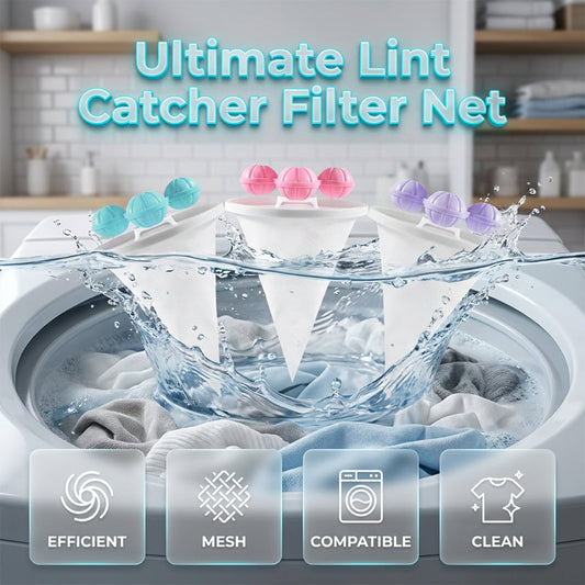 ⏳LAST DAY SALE ONLY￡7.99 FOR 3PCS!!🔥Reusable Washing Machine Filter Bag –  Floating Hair & Fluff Catcher for Front & Top Loaders 🧺  Eco-Friendly Cotton Mesh, Fits All UK Machines 🇬🇧