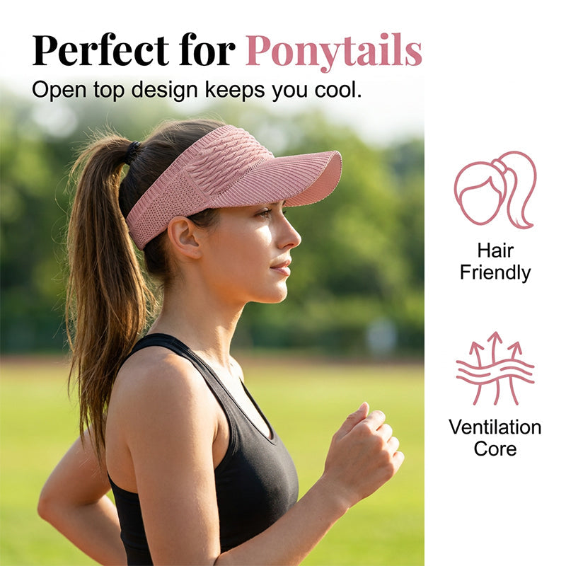 🏖️Last Day Special Price £7.99!!🔥SunSafeTok Women’s High Ponytail Visor Hat 🧢 Breathable, Open-Top UV400 Protection ☀️🇬🇧  Perfect for Running, Hiking, Beach Days & Everyday “That Girl” Style 💁‍♀️✨