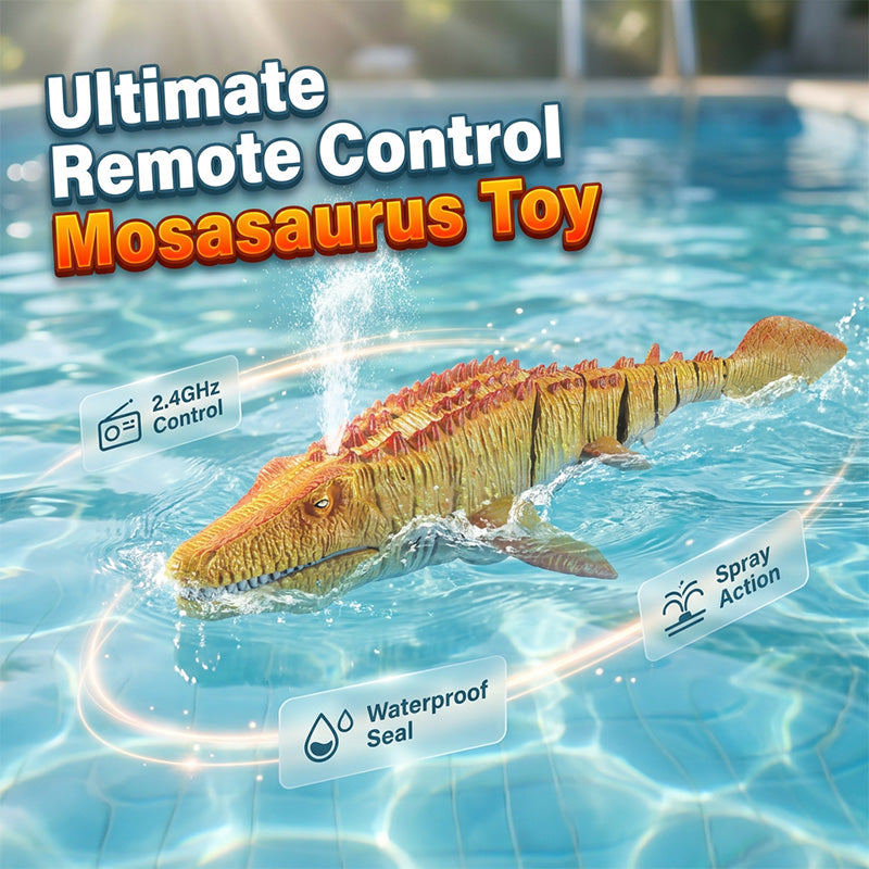 🌞Summer New Hot Selling 50% OFF🎁2.4G RC Mosasaurus Swimming Toy with Spray