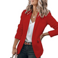 🧥🌸LAST DAY SALE 50% OFF!✨Women's Casual Blazer Fitted Long Sleeve Work Office Suit Jacket with Flap Pockets