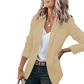 🧥🌸LAST DAY SALE 50% OFF!✨Women's Casual Blazer Fitted Long Sleeve Work Office Suit Jacket with Flap Pockets