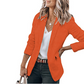🧥🌸LAST DAY SALE 50% OFF!✨Women's Casual Blazer Fitted Long Sleeve Work Office Suit Jacket with Flap Pockets