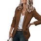 🧥🌸LAST DAY SALE 50% OFF!✨Women's Casual Blazer Fitted Long Sleeve Work Office Suit Jacket with Flap Pockets