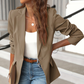 🧥🌸LAST DAY SALE 50% OFF!✨Women's Casual Blazer Fitted Long Sleeve Work Office Suit Jacket with Flap Pockets