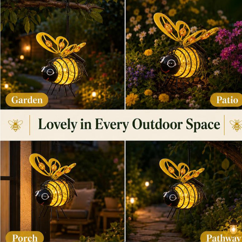 🔥Limited Time £10.99!! ⚡50K+ SOLD!✨🐝Hanging Solar Bee Light – Warm Amber Glow, Flicker-Free, Perfect for Garden Parties, Camping, or Kids’ Rooms – Spread Joy Day and Night 🌞🌜