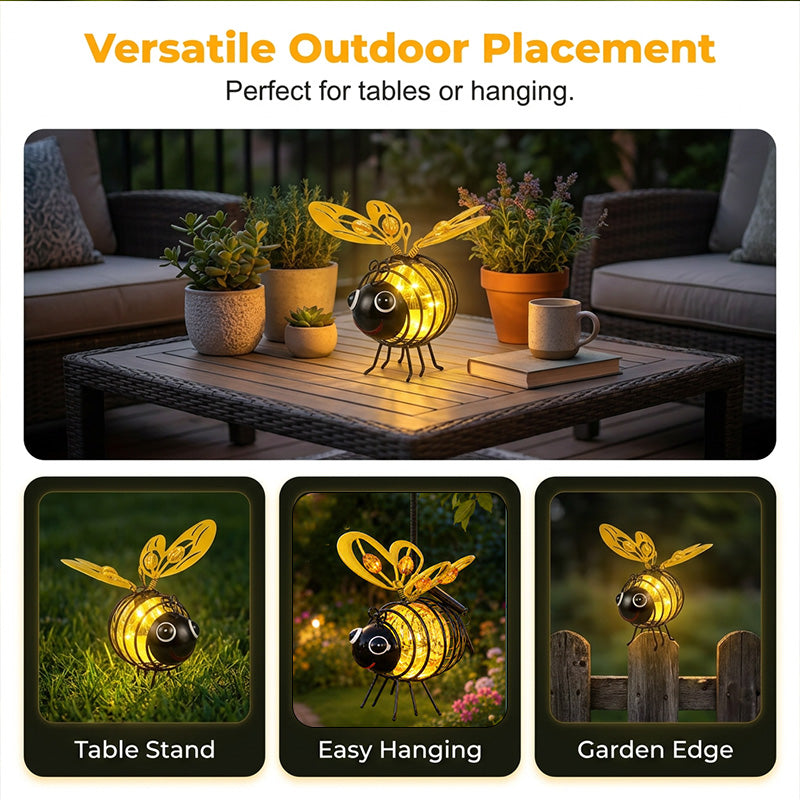 🔥Limited Time £10.99!! ⚡50K+ SOLD!✨🐝Hanging Solar Bee Light – Warm Amber Glow, Flicker-Free, Perfect for Garden Parties, Camping, or Kids’ Rooms – Spread Joy Day and Night 🌞🌜