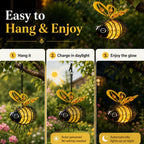 🔥Limited Time £10.99!! ⚡50K+ SOLD!✨🐝Hanging Solar Bee Light – Warm Amber Glow, Flicker-Free, Perfect for Garden Parties, Camping, or Kids’ Rooms – Spread Joy Day and Night 🌞🌜