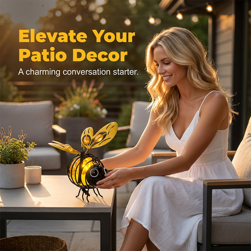 🔥Limited Time £10.99!! ⚡50K+ SOLD!✨🐝Hanging Solar Bee Light – Warm Amber Glow, Flicker-Free, Perfect for Garden Parties, Camping, or Kids’ Rooms – Spread Joy Day and Night 🌞🌜