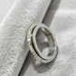 💍 Last Day Special Price £9.99 ! 💐Titanium Steel Rotatable Spinner Ring with Zirconia