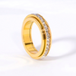 💍 Last Day Special Price £9.99 ! 💐Titanium Steel Rotatable Spinner Ring with Zirconia