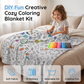 🔥LAST DAY SALE 50% OFF!! 🎨✨ Washable & Ultra-Soft! DIY Coloring Blanket Kit for Kids & Families 🧸💖