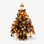 ⏳💥Final 3 hours-￡7.99!!  🔥 Elegant Beaded Mini Christmas Tree – Collector's Holiday Decor Set, Tabletop 🎄