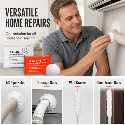 🔥HOT SALE — 50% OFF! Waterproof Wall Hole Sealant Clay for AC, Pipe & Wall Gaps 🔧