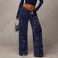 🛍️🔥HOT SALE 70% OFF!👖Women's Sequin Sparkle Elastic Waist Straight-Leg Pants