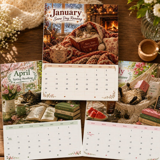 🎁💥LAST DAY SPECIAL PRICE!-￡7.99!!🐱 Cute Cat Calendar – Plan Your Days With Cozy Feline Moments ✨