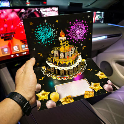 🎂🎉HOT SALE 70% OFF!!!🎁💐Birthday Cards With Fireworks & Pop Up Cake & Blow-able Music