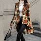 💖Black Friday Mega Deal – 50% off!💖💃 Dramatic Hem, Flattering Shape ✨ Women's Plaid High-Low Peplum Coat