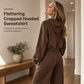 🍂Autumn Hot Sale🔥✨ Cropped Hoodie, Flattering Wide-Leg Drape | Women's Knit 2-Piece Set ⚡🌙!!Sizes up to 5XL!!
