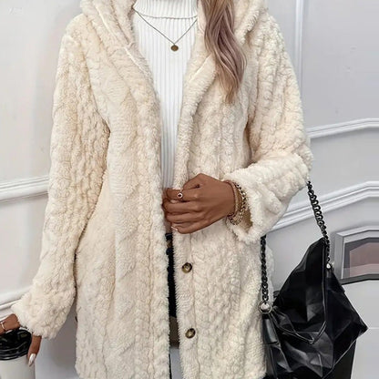💖Black Friday Mega Deal – 60% off!💖50K+ SOLD!✨Women's Hooded Plush Fleece Button Jacket