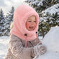 🖤Black Friday Sale 50% OFF!!🖤💐Kids Balaclava Hat, Windproof Thermal One Piece Hood Scarf, Adjustable Drawstring Full Face Neck Warmer for Boys Girls, Winter Outdoor Ski Cycling Hat