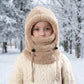 🖤Black Friday Sale 50% OFF!!🖤💐Kids Balaclava Hat, Windproof Thermal One Piece Hood Scarf, Adjustable Drawstring Full Face Neck Warmer for Boys Girls, Winter Outdoor Ski Cycling Hat