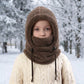 🖤Black Friday Sale 50% OFF!!🖤💐Kids Balaclava Hat, Windproof Thermal One Piece Hood Scarf, Adjustable Drawstring Full Face Neck Warmer for Boys Girls, Winter Outdoor Ski Cycling Hat