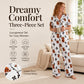 🖤Black Friday Sale 50% OFF!!🐮Cute Highland Cow Print, 3-Piece Fun Pyjama Set – Cozy Lounge & Sleepwear ✨