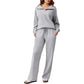 🔥LAST DAY SALE 70% OFF👍Women's Half-Zip Lapel Top and Wide-Leg Pants Set