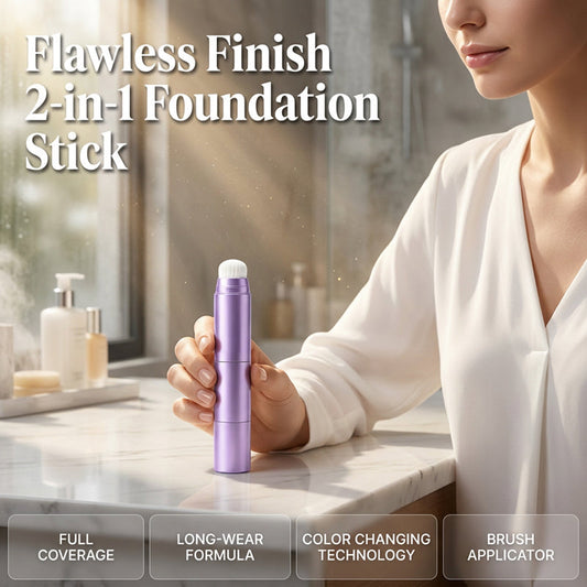 🔥Last Day Buy 1 Get 1 FREE💄✨ 2-in-1 Color Changing Foundation Stick | Skin Tone Matching Cream Foundation Stick for Flawless Makeup