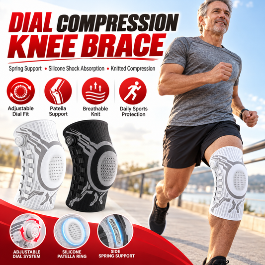 ⏳Last day sale 50% OFF!!🔥Dial-Adjustable Sports Knee Brace with Alloy Spring Support