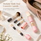 💖Black Friday Mega Deal – 65% off!💖📢Portable Retractable Makeup Brush Set – Multifunctional Travel Cosmetic Tool with Powder, Blush & Silicone Lip Brush