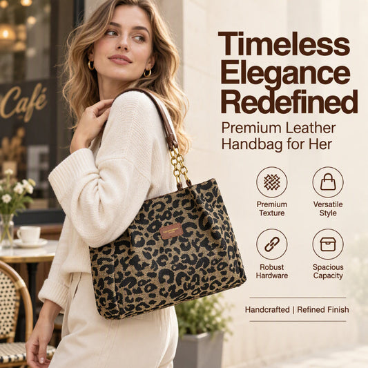💖Black Friday Mega Deal – 50% off!💖Retro Leopard Print Tote Bag for Women💐