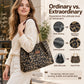 💖Black Friday Mega Deal – 50% off!💖Retro Leopard Print Tote Bag for Women💐
