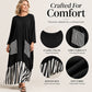 🖤Black Friday Sale 50% OFF!!🖤Women's Striped Patchwork Long Sleeve Maxi Dress