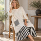 🖤Black Friday Sale 50% OFF!!🖤Women's Striped Patchwork Long Sleeve Maxi Dress