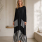🖤Black Friday Sale 50% OFF!!🖤Women's Striped Patchwork Long Sleeve Maxi Dress