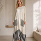 🖤Black Friday Sale 50% OFF!!🖤Women's Striped Patchwork Long Sleeve Maxi Dress