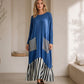 🖤Black Friday Sale 50% OFF!!🖤Women's Striped Patchwork Long Sleeve Maxi Dress