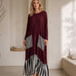 🖤Black Friday Sale 50% OFF!!🖤Women's Striped Patchwork Long Sleeve Maxi Dress