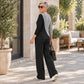 🥳🎉New Season Essentials!!🎉Women's Casual Color Block Ribbed Knit 2-Piece Set